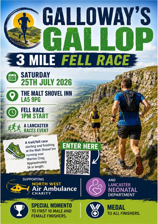 Galloways Gallop 3 Mile Fell Race poster