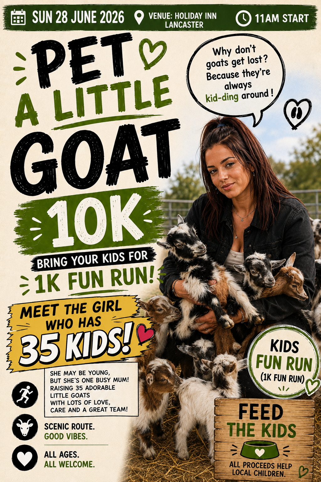 Pet a Little Goat 10K poster