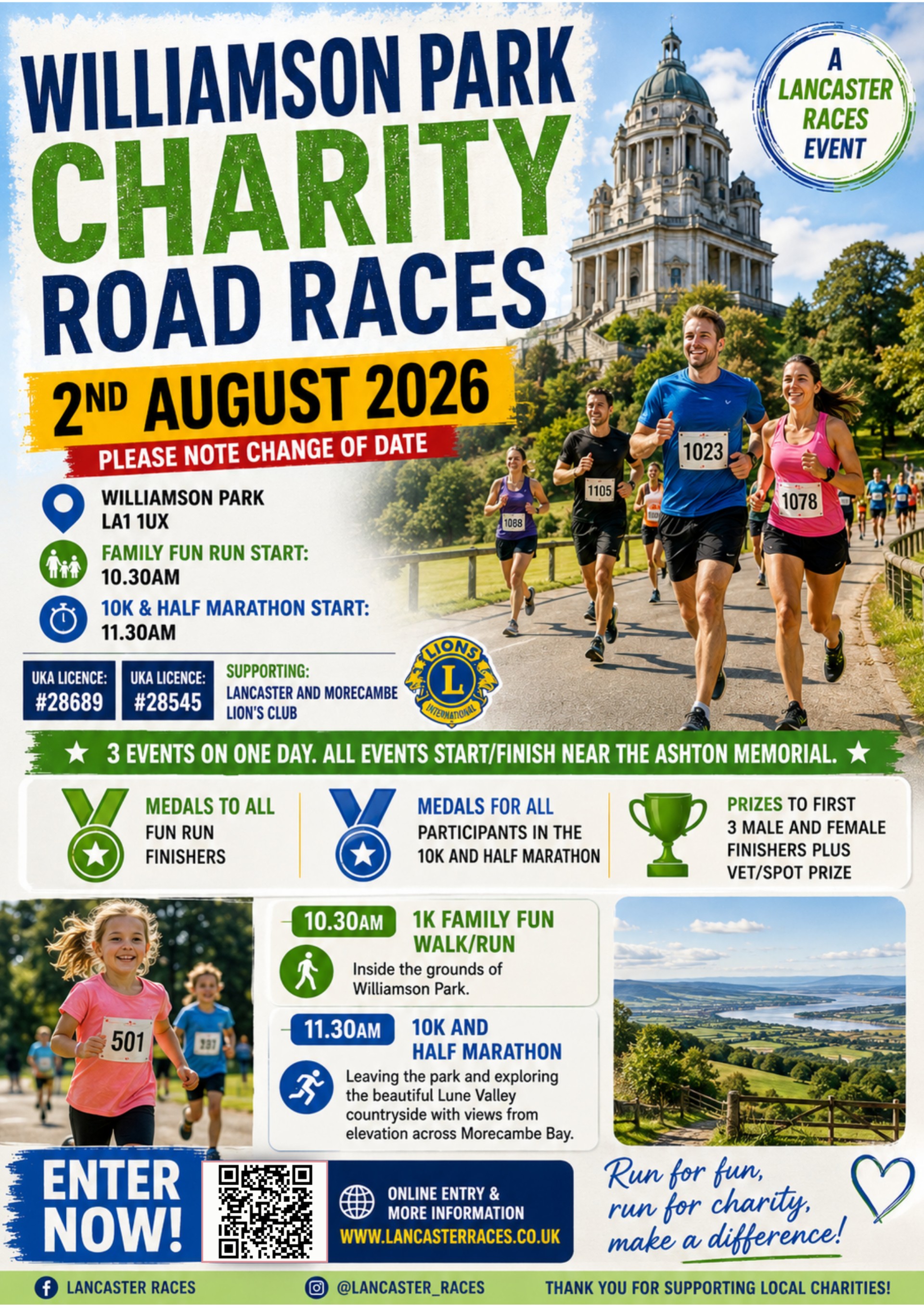 Williamson Park Fun Run poster