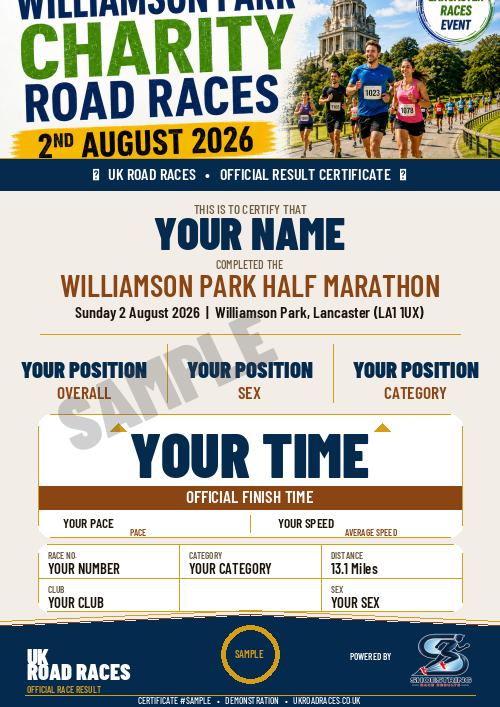 Certificate 2.0 sample for this race