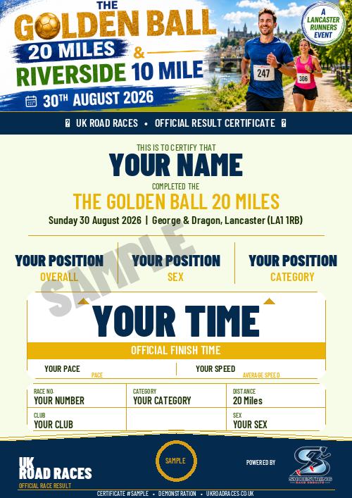 Certificate 2.0 sample for this race