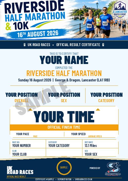 Certificate 2.0 sample for this race