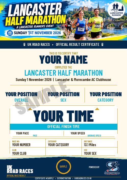 Certificate 2.0 sample for this race