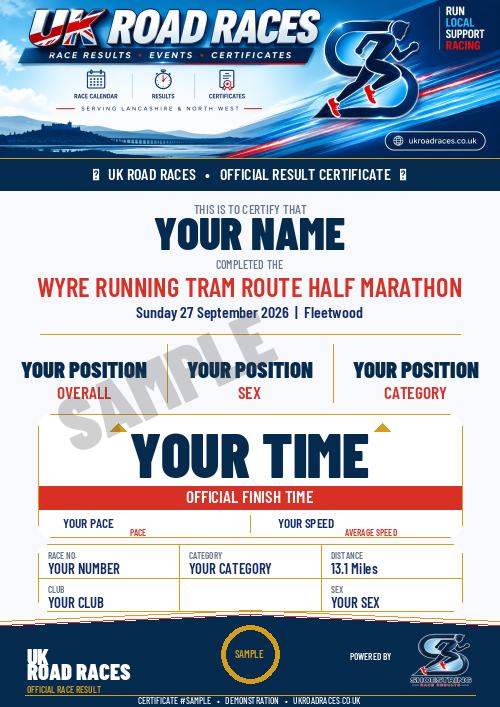 Certificate 2.0 sample for this race
